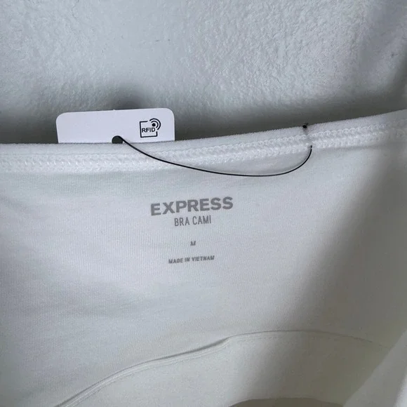 Express Original Best Loved Bra Cami White Adjustable Shelf Built-In Size Medium - Picture 7 of 7